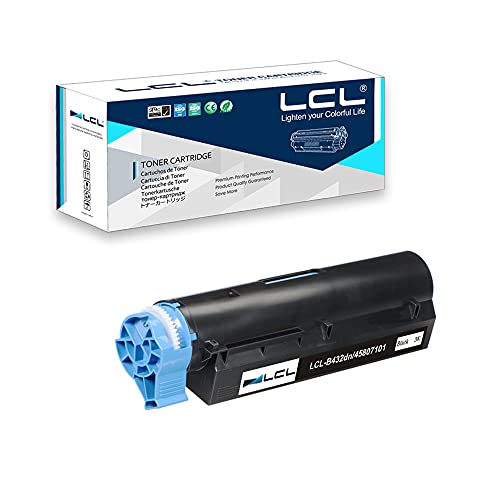 LCL Compatible Toner Cartridge Replacement for OKI B412dn B432dn B512DN 45807101 45807105 3000Pages MB472dnw MB492dn MB562dnw (1-Pack Black)