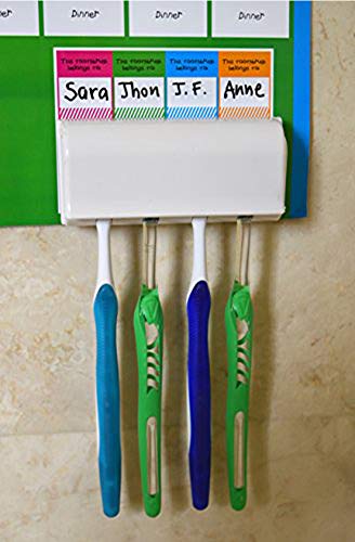 izer Rewards Chart for Kids with Magnets and Tooth Brush Holder, for toothbrushing