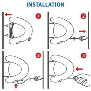 Tatkraft Strong Retractable Clothesline, Automatic Retractable Mechanism, 49ft Adjustable and Heavy-Duty Clothesline, Weather Proof and Rust Resistant, Screws and Fixture Hook Included