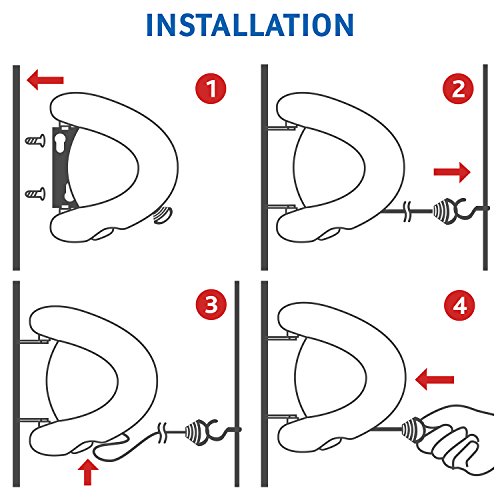 Tatkraft Strong Retractable Clothesline, Automatic Retractable Mechanism, 49ft Adjustable and Heavy-Duty Clothesline, Weather Proof and Rust Resistant, Screws and Fixture Hook Included