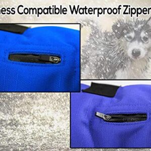 Derby Originals Ruff Pup 1200D Ripstop Waterproof Reflective Winter Dog Coat with Neck Cover and Harness Compatible Opening 220G - 17