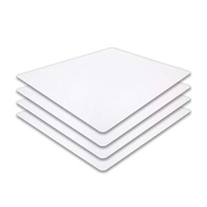 commercial grade white cutting board mat nsf - 15 x 12 inch, 4 pack