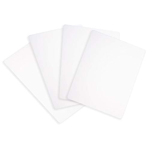 Commercial Grade White Cutting Board Mat NSF - 15 x 12 Inch, 4 Pack