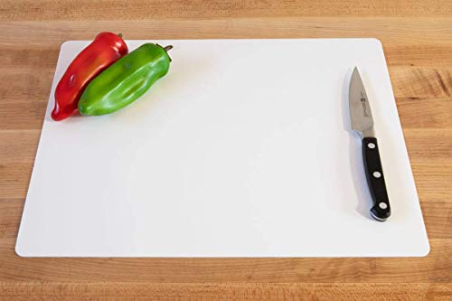 Commercial Grade White Cutting Board Mat NSF - 15 x 12 Inch, 4 Pack