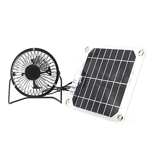 Solar fan 5W 4 inch free energy for Greenhouse motorhome House Chicken House outdoor Home cooling chicken coop by Seddex