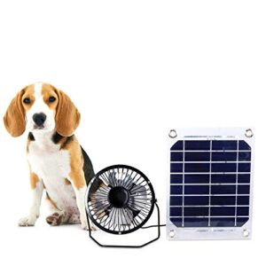 Solar fan 5W 4 inch free energy for Greenhouse motorhome House Chicken House outdoor Home cooling chicken coop by Seddex