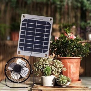 Solar fan 5W 4 inch free energy for Greenhouse motorhome House Chicken House outdoor Home cooling chicken coop by Seddex