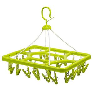 artmoon remark laundry drying hanging rack with 24 clips - strong clothespins (15.2 x 11.6 x 13.8) | indoor outdoor airer dryer for drying baby clothes, lingerie, underwear, hat, scarf, socks, gloves