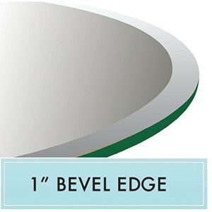 Milan Round 3/8" Bevel Edge Glass Top, 24 Inch, Clear