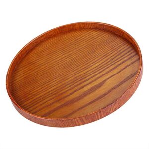 fdit wood serving plate tray for dessert cake coffee red tea kitchen or restaurant using (33cm / 12.99 inch)