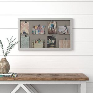 Amazon Brand – Stone & Beam Modern Multiclip Collage Picture Frame, 26.7"H, White