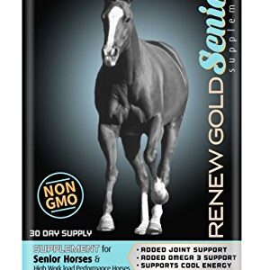 Renew Gold Supplement for Senior Horses | High-Fat Stabilized Rice Bran and CoolStance Coconut Meal | 30 Pounds