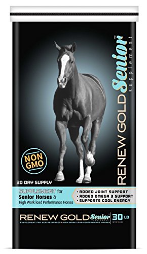 Renew Gold Supplement for Senior Horses | High-Fat Stabilized Rice Bran and CoolStance Coconut Meal | 30 Pounds