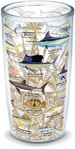 tervis made in usa double walled guy harvey insulated tumbler cup keeps drinks cold & hot, 16oz - no lid, charts