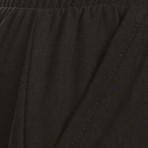 Leggings Depot Womens Relaxed fit Jogger Pants - Track Cuff Sweatpants with Pockets, Black, X-Large