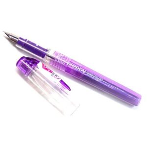 Platinum Fountain Pen, New Preppy, Fine Nib, Violet(PSQ-300#28) + Ink Cartridges SPN-100A#28 (Violet) Set (Japan Import) [Komainu-Dou Original Package]