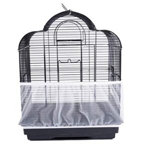 ueetek bird seed guards catchers bird cage bird cage mesh net cover skirt guard stretchy shell skirt traps cage basket (white)