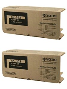 kyocera tk-362 (tk362) black toner cartridge 2-pack for fs-4020dn