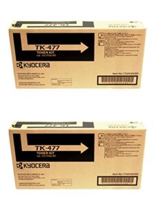 kyocera tk-477 (tk477) black toner cartridge 2-pack for fs-6525mfp, fs-6530mfp