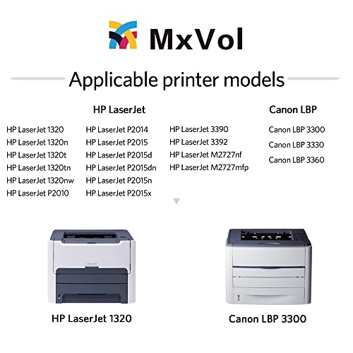 Mvtoner Compatible Toner Cartridge Replacement for HP 53X Q7553X 49X Q5949X Use for HP LaserJet M2727 P2014 P2015 1320 P2010 Printer (2-Pack, Black)