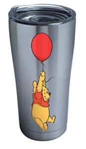 tervis disney - winnie the pooh balloons triple walled insulated tumbler travel cup keeps drinks cold & hot, 20oz, stainless steel