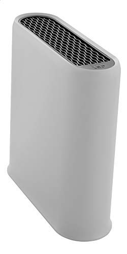 Berghoff LEO Polypropylene (PP) Universal Knife Block 9"x 9.25" x 3" Grey Anti-skid Base Two-tone Knife Insert Store up to 8 knives Space-efficient