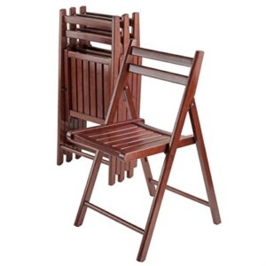 ergode robin 4-pc folding chair set walnut