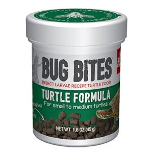 fluval bug bites turtle food, pellets for small to medium sized turtles, 1.5 oz., a6592, brown