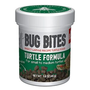 Fluval Bug Bites Turtle Food, Pellets for Small to Medium Sized Turtles, 1.5 oz., A6592, Brown