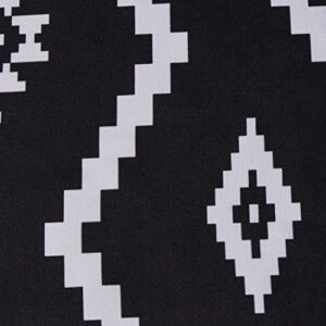 Amazon Basics Microfiber Duvet Cover 3 Piece Set, Black Aztec, Printed, 230 x 220cm/50 x 80cm x 2