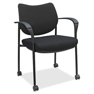 Lorell Fabric Back Guest Chair, 33.6" x 24.6" x 23.9", Black