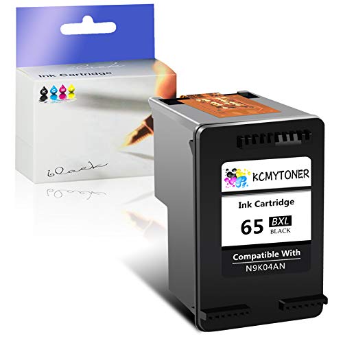 KCMYTONER Remanufactured High Yield Ink Cartridge Compatible for HP 65XL 65 XL 65BXL N9K04AN Envy 5052 5055 5058 Deskjet 2624 2652 2655 3720 3730 3732 3752 3755 Printer (Black,1 Pack)