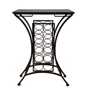 Kings Brand Furniture - Free Standing Wine Storage Organizer Rack Display Stand with Glass Holders