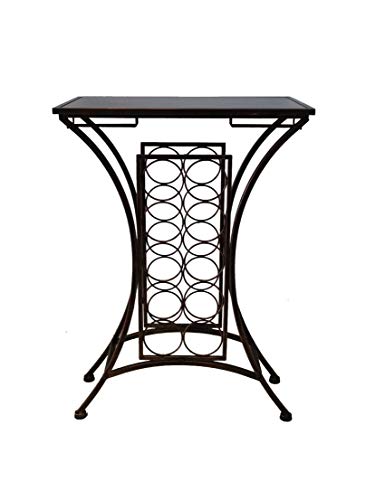 Kings Brand Furniture - Free Standing Wine Storage Organizer Rack Display Stand with Glass Holders