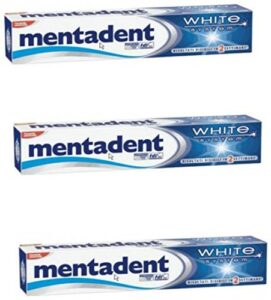 mentadent"white system" toothpaste 2.53 fluid ounce (75ml), pack of 3