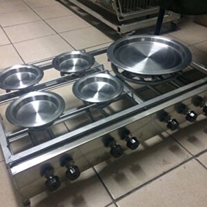 4 Small and 1 Big Burner Combo Set Kunafa Konafa Kanafeh Kunafah Kunefe Stove for Cooking Quarry 4 Small Plates and 1 Big Plate Included Works with Propane Gas (LPG)