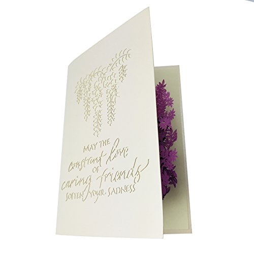 WOWPAPERART Wisteria Tree Sympathy & Condolence Card (Original) - 3D Pop Up Greeting Card