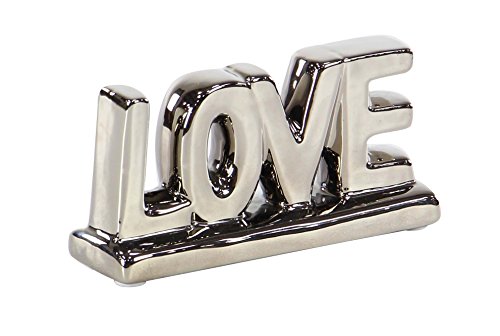 The Novogratz Porcelain Love Decorative Sign, Set of 2 6"W, 3"H, Multi Colored