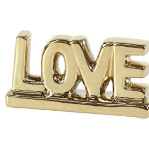 The Novogratz Porcelain Love Decorative Sign, Set of 2 6"W, 3"H, Multi Colored