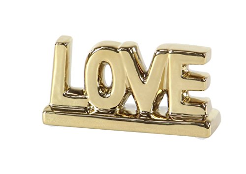 The Novogratz Porcelain Love Decorative Sign, Set of 2 6"W, 3"H, Multi Colored