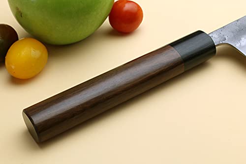Yoshihiro Stainless Clad Nashiji Ginsan High Carbon Stain Resistant Steel Kiritsuke Multipurpose Chefs Knife (9.5"(240mm) & Saya)