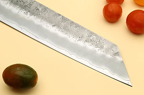 Yoshihiro Stainless Clad Nashiji Ginsan High Carbon Stain Resistant Steel Kiritsuke Multipurpose Chefs Knife (9.5"(240mm) & Saya)