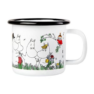 muurla enamel small moomin happy family mug cup in white 15cl 5.07fl oz