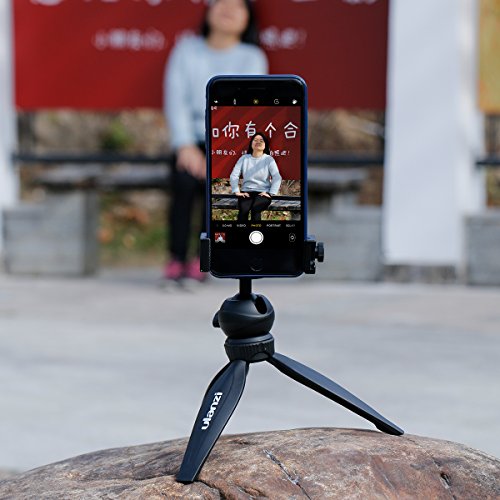 Ulanzi ST-02S Aluminum Phone Tripod Mount w Cold Shoe Mount, Support Vertical and Horizontal, Universal Metal Adjustable Clamp for iPhone 12 11 Pro Xs X Max 8 7 Plus Samsung Android Smartphones