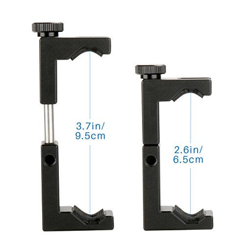 Ulanzi ST-02S Aluminum Phone Tripod Mount w Cold Shoe Mount, Support Vertical and Horizontal, Universal Metal Adjustable Clamp for iPhone 12 11 Pro Xs X Max 8 7 Plus Samsung Android Smartphones