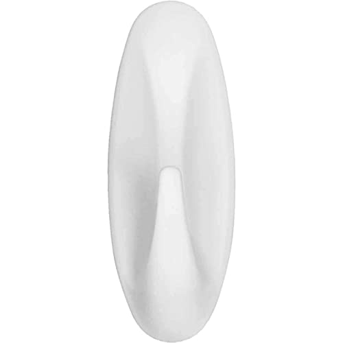 Command Plastic Designer Hooks BP1PTF, Medium, White, 4-Hooks