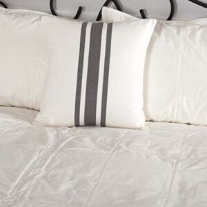 Piper Classics Silo Hill Charcoal Stripe Pillow Cover 18x18