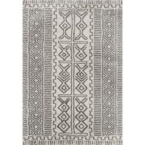 nuLOOM Hurley Tribal Shag Area Rug, 6' 7" x 9', Ivory