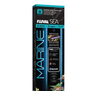fluval sea marine 3.0 led aquarium lighting for coral growth, 32 watts, 24-34 inches