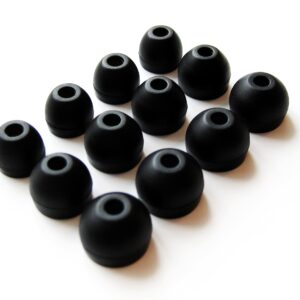 12pcs: 4S / 4M / 4L (SML-BHB) Black Replacement Earbuds Adapters Ear tips Compatible with Fitbit Flyer Wireless Earphones / Headphones